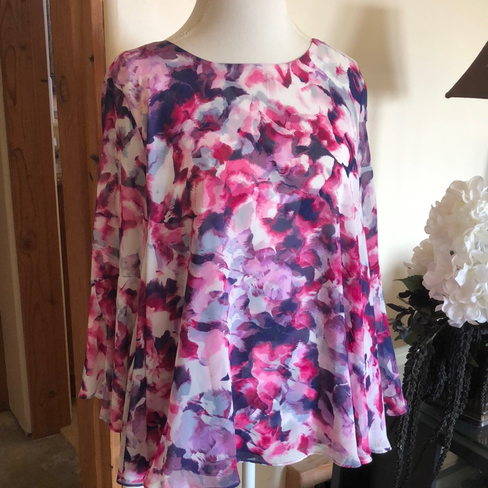 Jennifer Lopez Pink and Purple Blouse with Unique Back